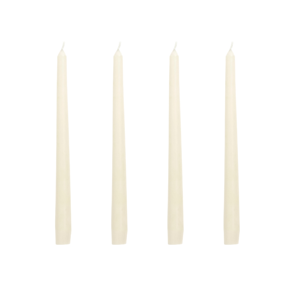 Set of 4 cream colour candles