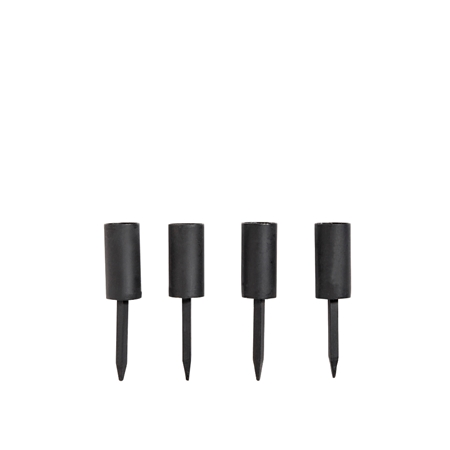 Set of 4 black candlesticks