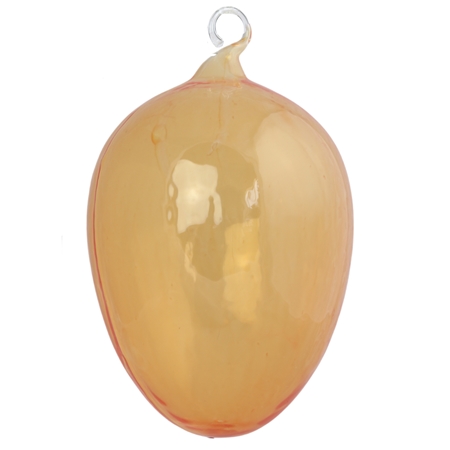 Orange glass Easter egg with eyelet 