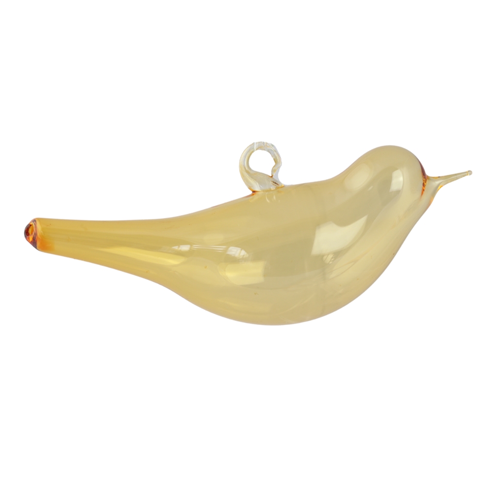 Yellow glass bird with eyelet