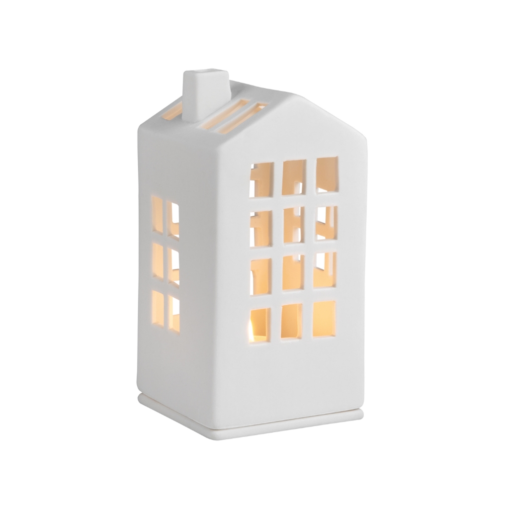 House-shaped porcelain tealight holder Theo