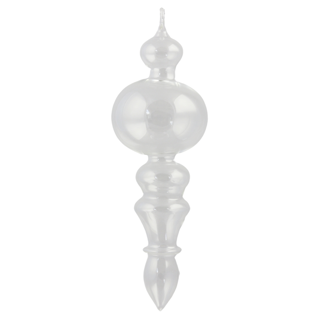 Free form clear glass Christmas ornament