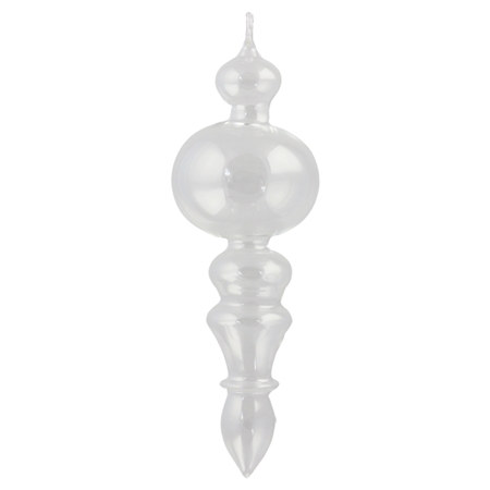 Free form clear glass Christmas ornament