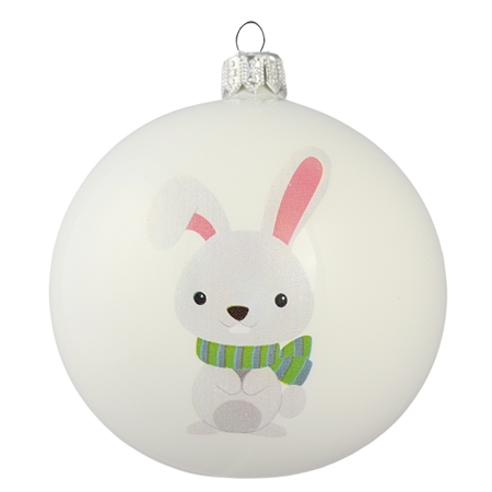 Ball ornament with a rabbit