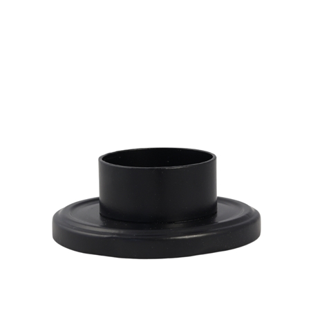 Black wide candle holder on a jar lid