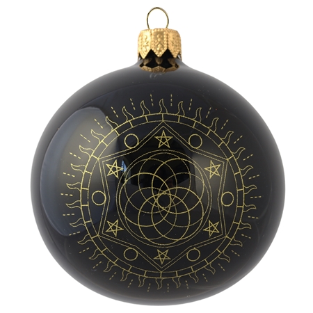 Christmas decoration with gold astronomical print