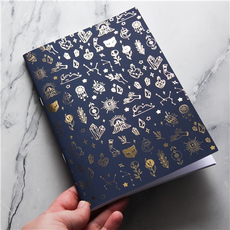 Dotted notebook A5 - Golden Celestial
