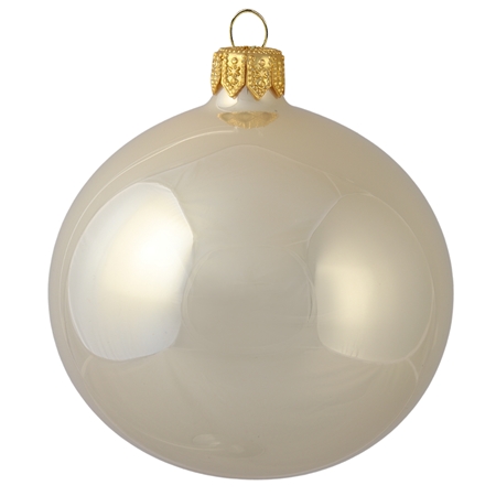 Champagne cream ball ornament