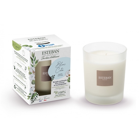 White Cotton scented candle