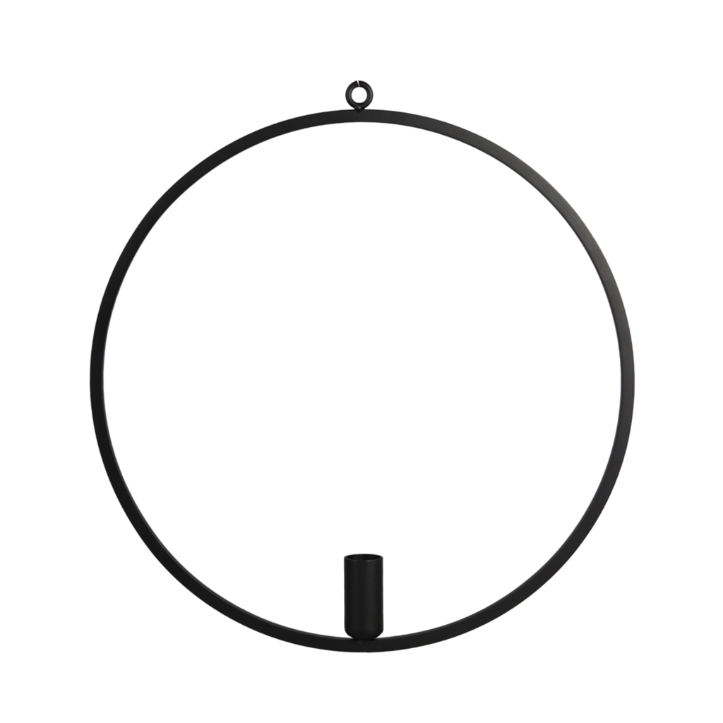 Hanging circular candle holder