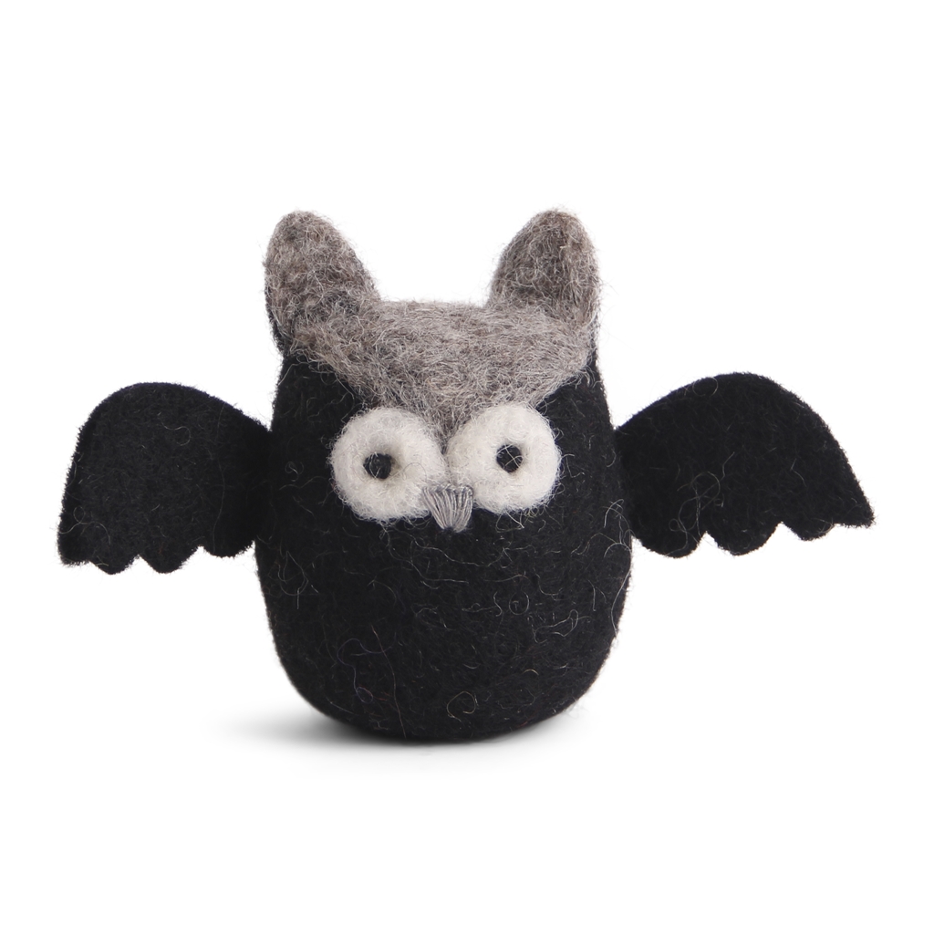 Halloween decoration felt Owl black