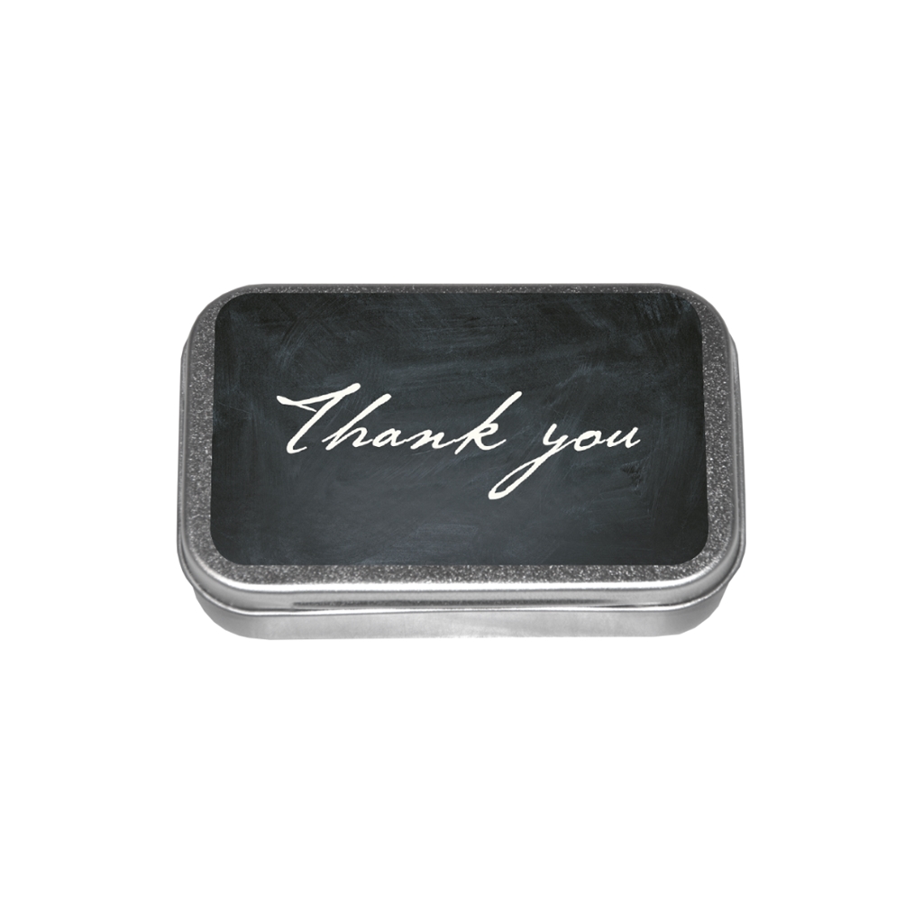 Licorice lozenges in a box Thank You