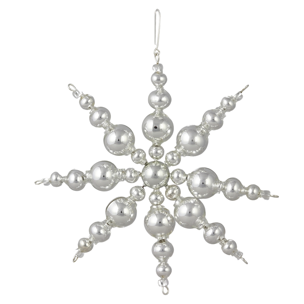 Silver star made of pearl beads