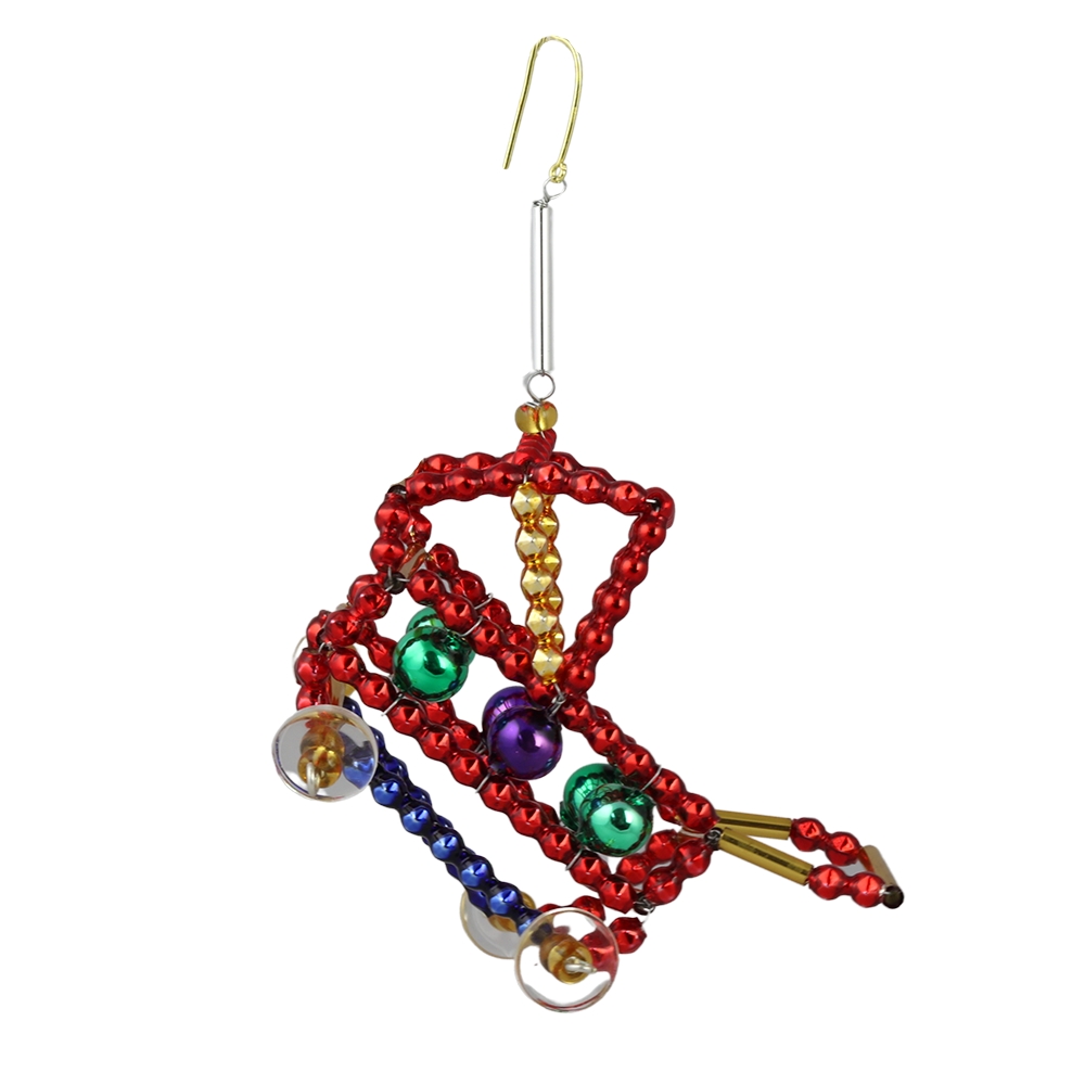 Colourful pram made of beads
