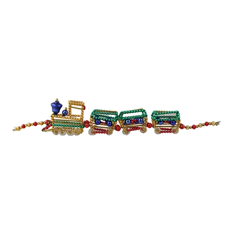 Chain with a train made of beads