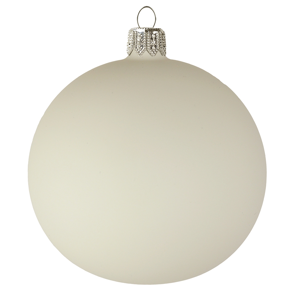 Matt beige monochrome ball ornament