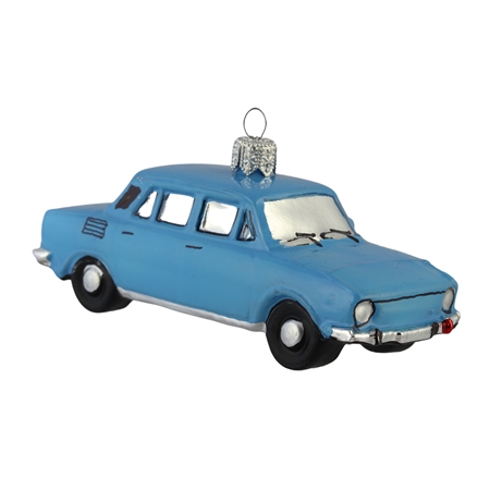 Blue glass retro car 