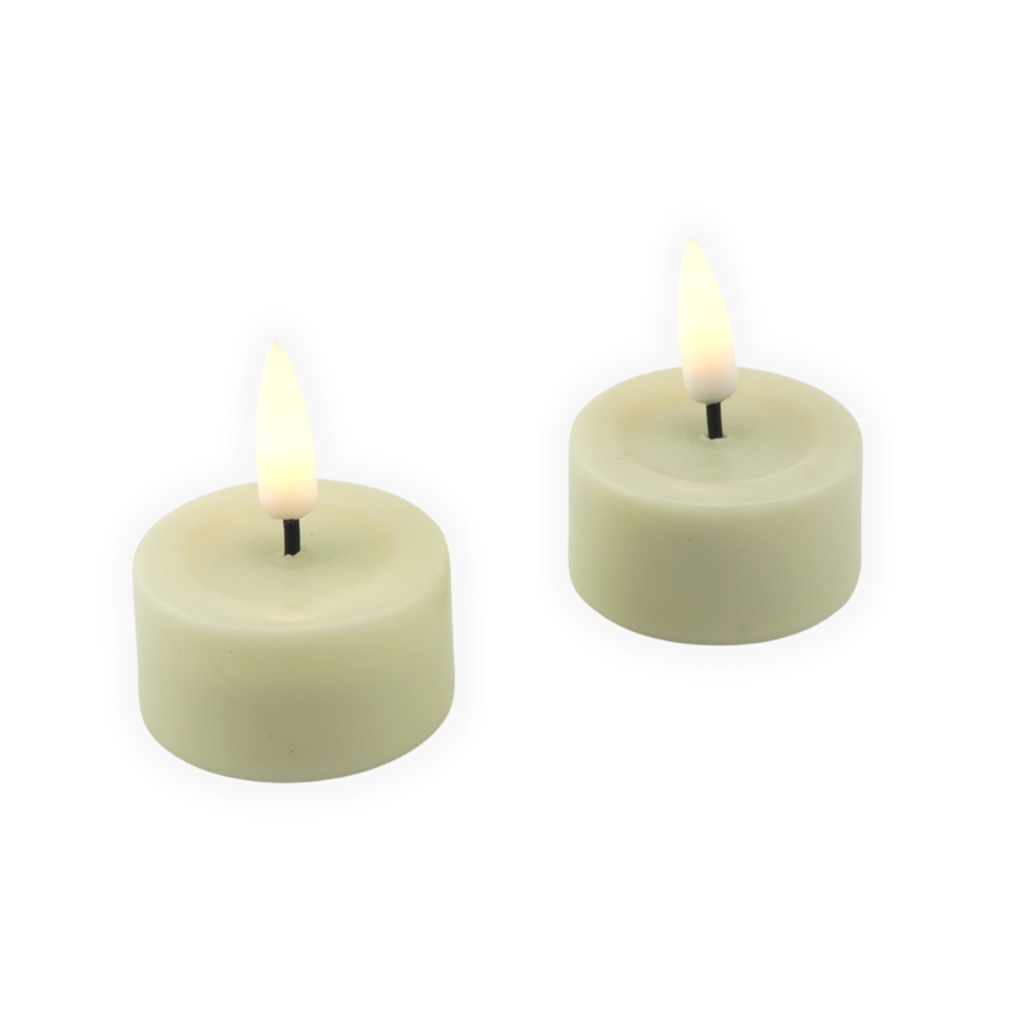 LED wax tealight candle set 2 pcs