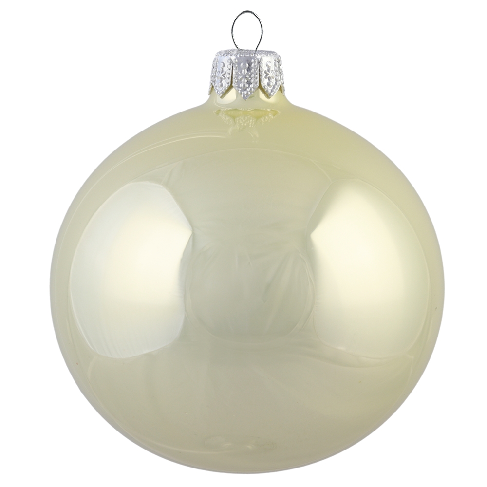 Light yellow opal ball ornament