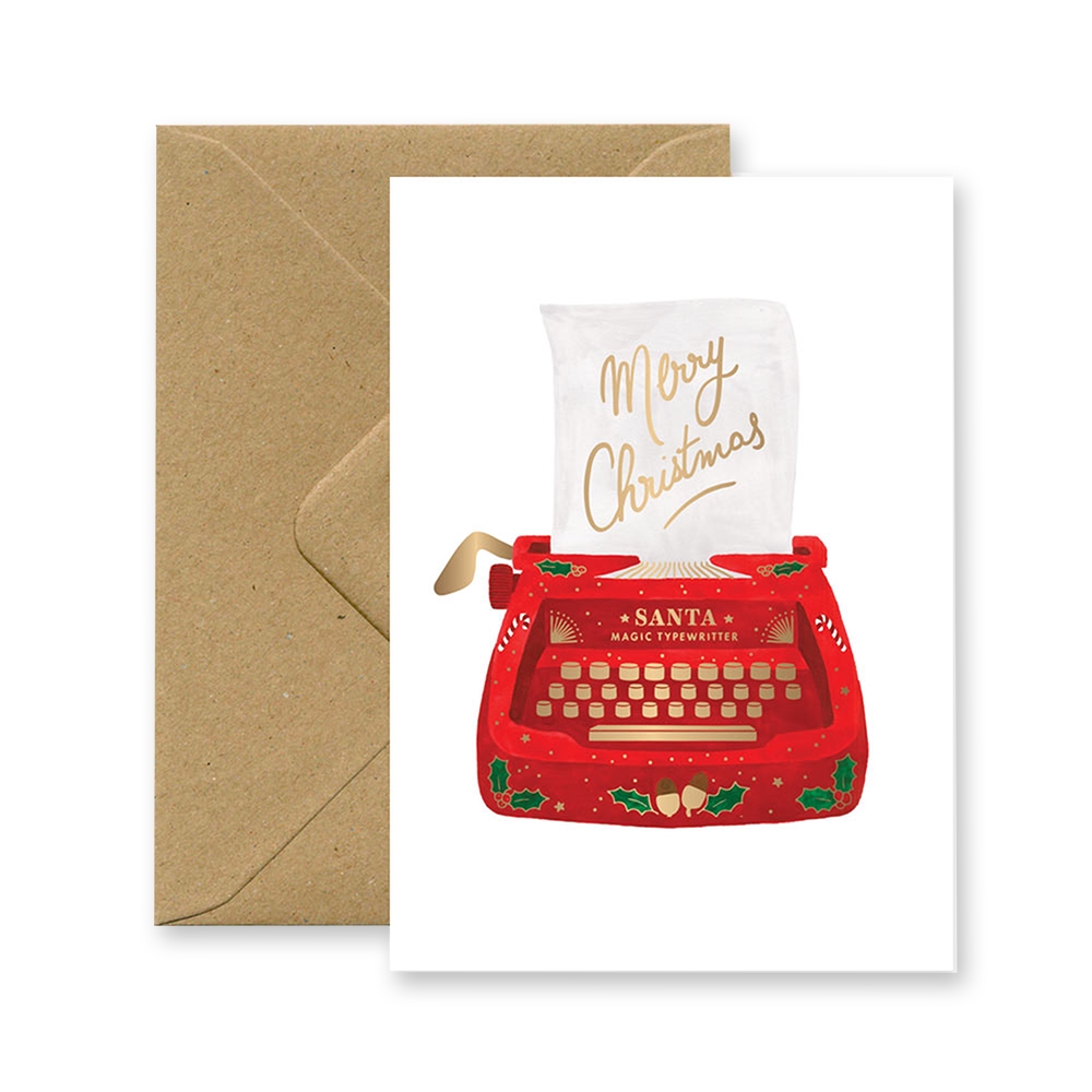 Gift card typewriter