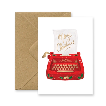 Gift card typewriter