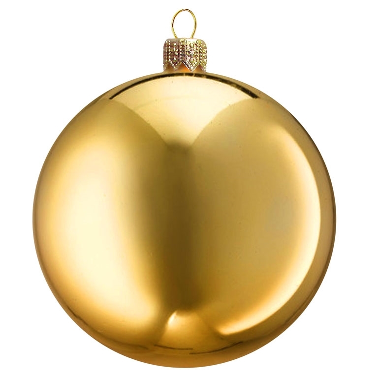 Shiny light golden ball ornament