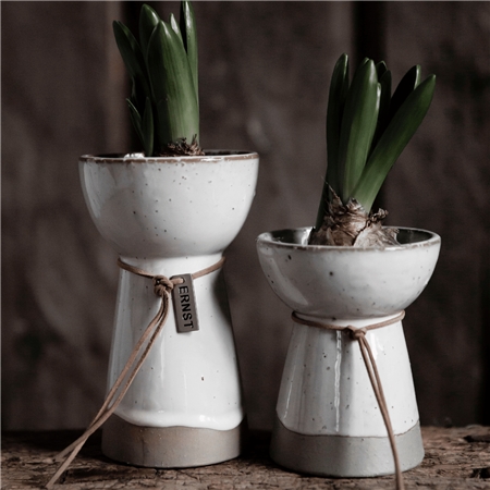 Stoneware vase for bulbous plants small