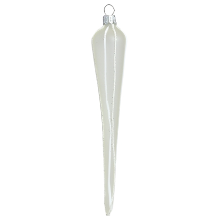 Christmas icicle with white decor
