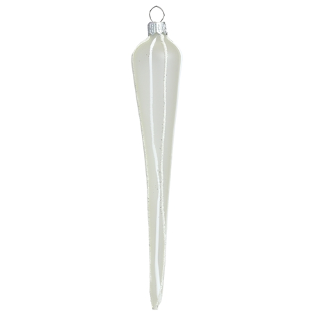 Christmas icicle with white decor
