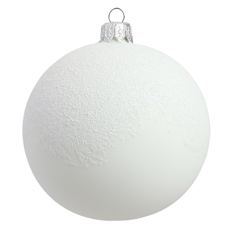 White christmas ornament with sprinkles from above
