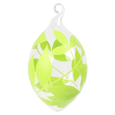 Easter egg with green leaves décor