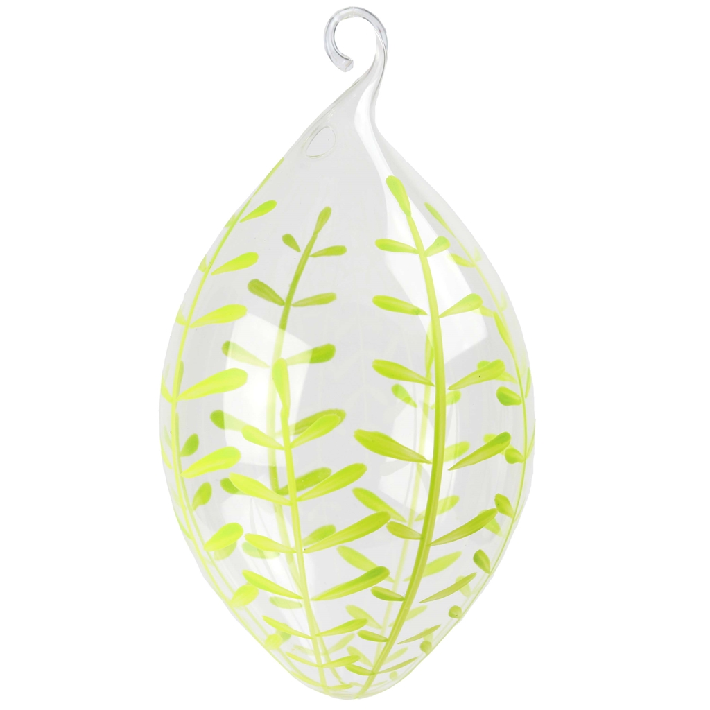 Easter egg with green twigs décor