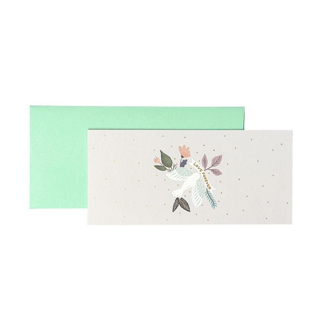 Money gift envelope with a dove