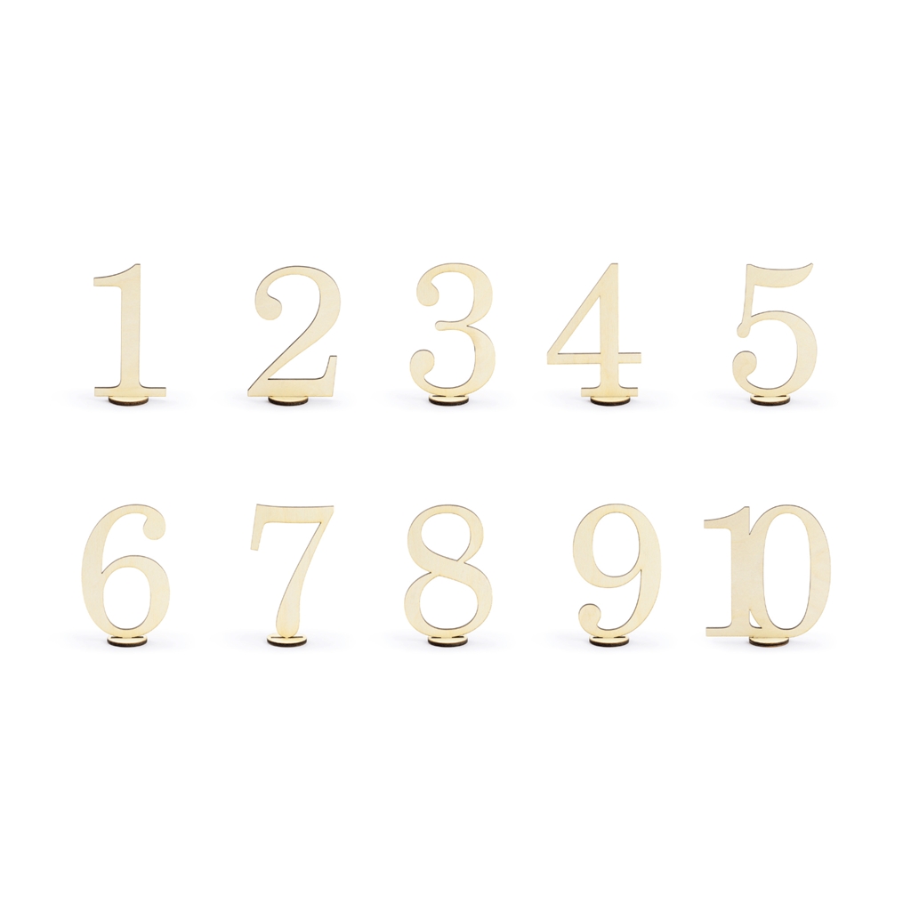 Wooden table numbers