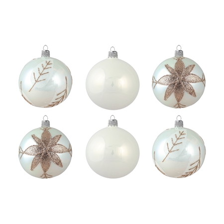 Set of pearl christmas balls