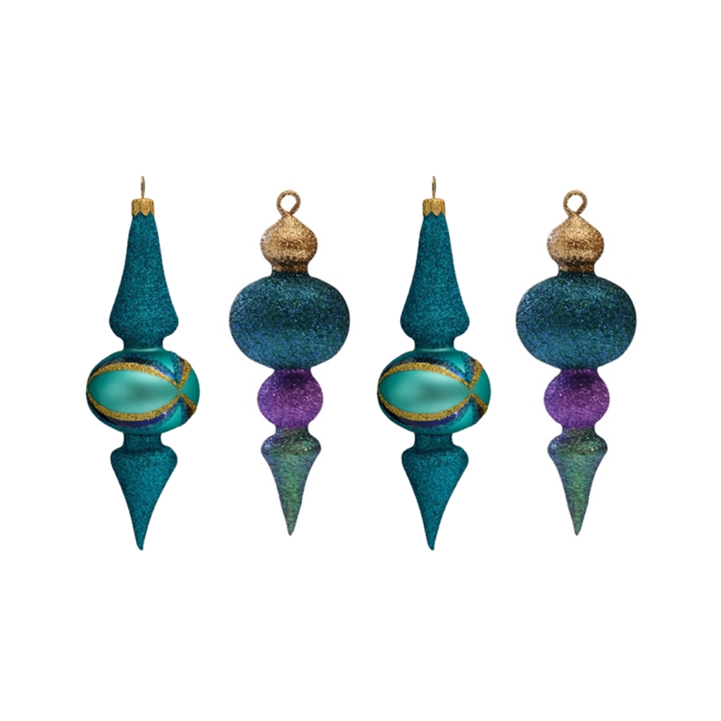 Set of free-blown glass shapes