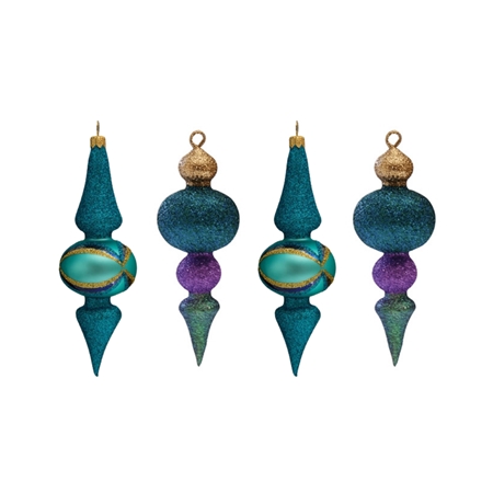 Set of free-blown glass shapes