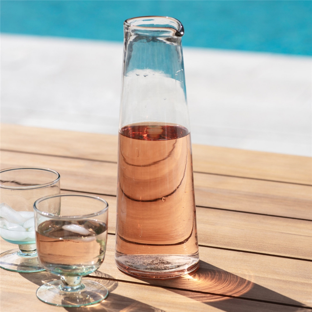 Glass wine carafe