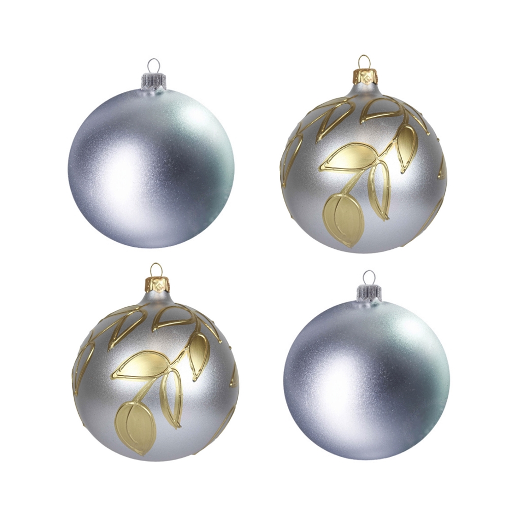 Set of silver ornaments