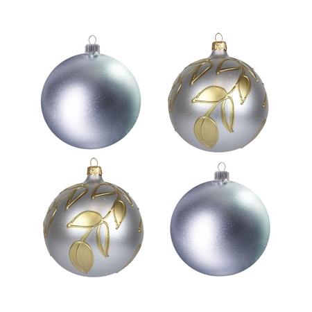 Set of silver ornaments