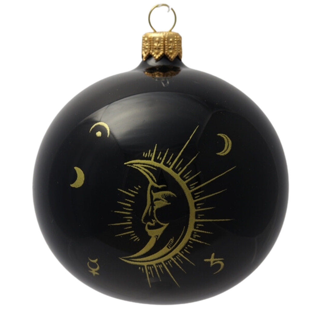 Christmas decoration with a print of the moon