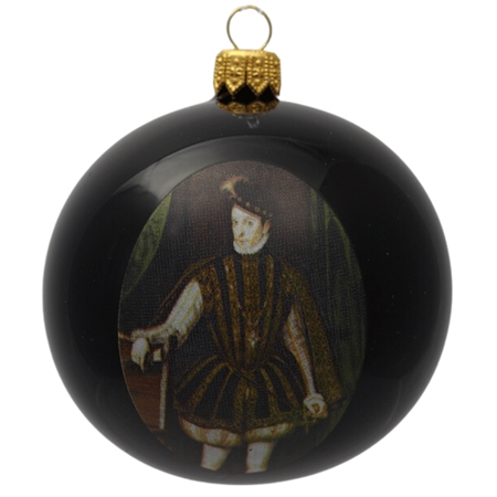 Christmas ball with print of a young Rudolph II.