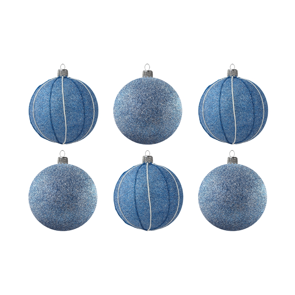 Set of blue ornaments
