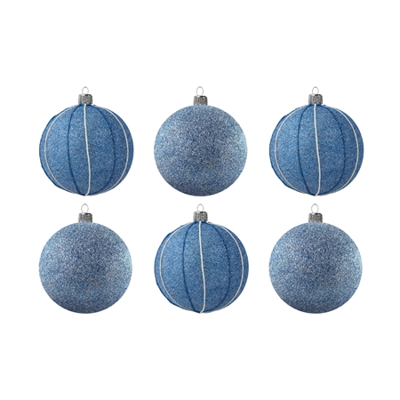 Set of blue ornaments