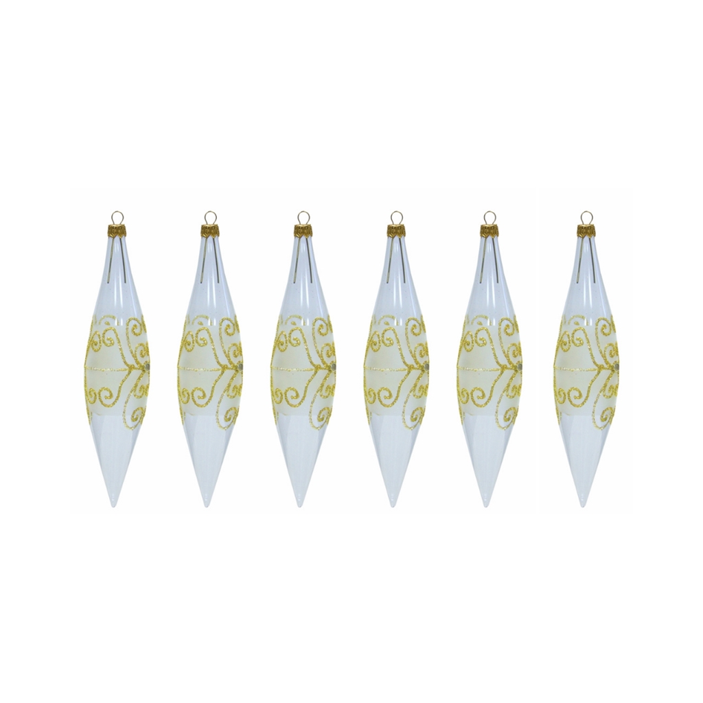 Set of clear rockets with a stone