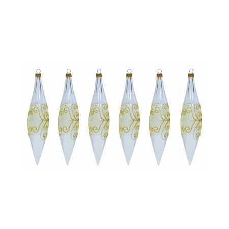 Set of clear rockets with a stone
