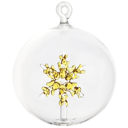 Bauble with yellow snowflake