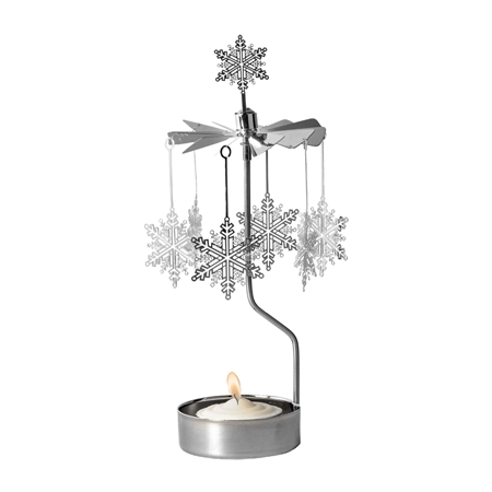 Angel chime with silver snowflakes