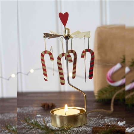 Angel chime with candy cane