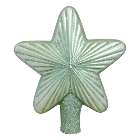 Christmas tree topper star pastel green